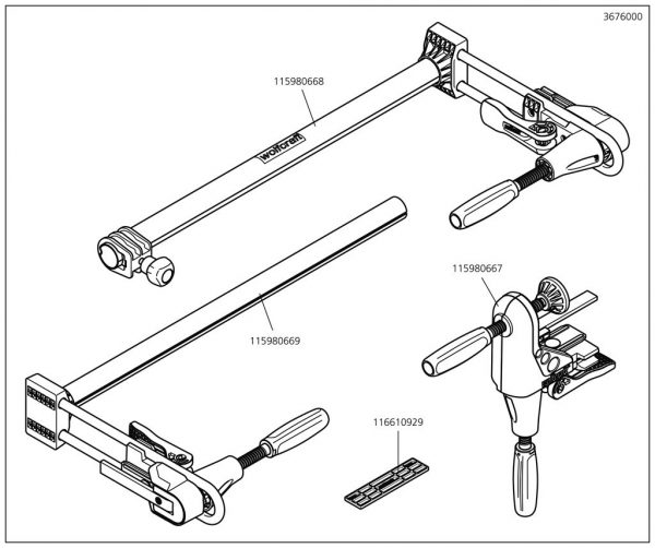 Wolfcraft Náhradný diel Montážní skupina ¿3676 pro Sada PRO pro montáž dveřních zárubní Wolfcraft 3676000