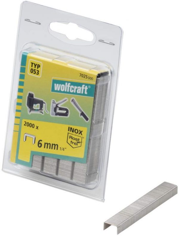 Wolfcraft Wolfcraft Široké sponky do sponkovačky výška 6 mm 2000 ks 7025000