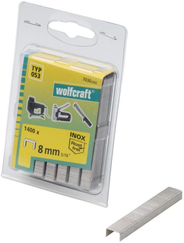 Wolfcraft Wolfcraft Široké sponky do sponkovačky výška 8 mm 1400 ks 7030000