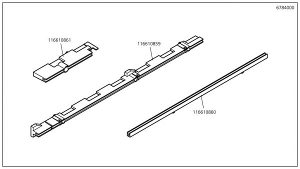 Wolfcraft Náhradný diel Panelsupport 3, 6784 pro 1 pracovní stůl 1610mm, No. 5