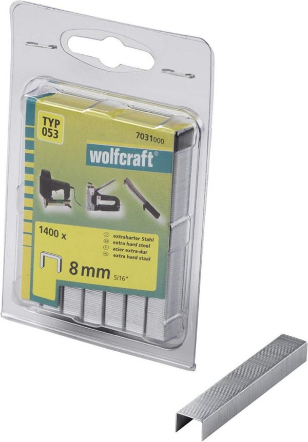 Wolfcraft Wolfcraft Široké sponky do sponkovačky výška 8 mm 1400 ks 7031000