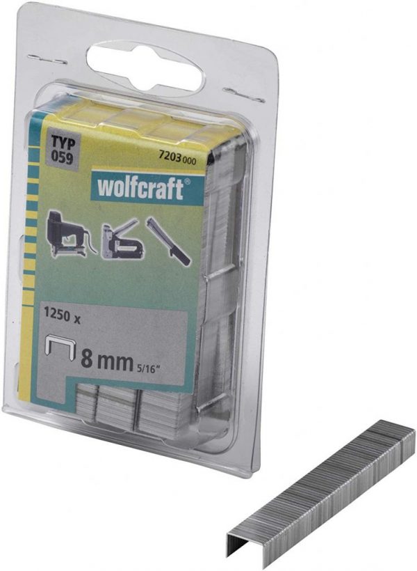 Wolfcraft Wolfcraft Široké sponky do sponkovačky výška 8 mm 1250 ks 7203000